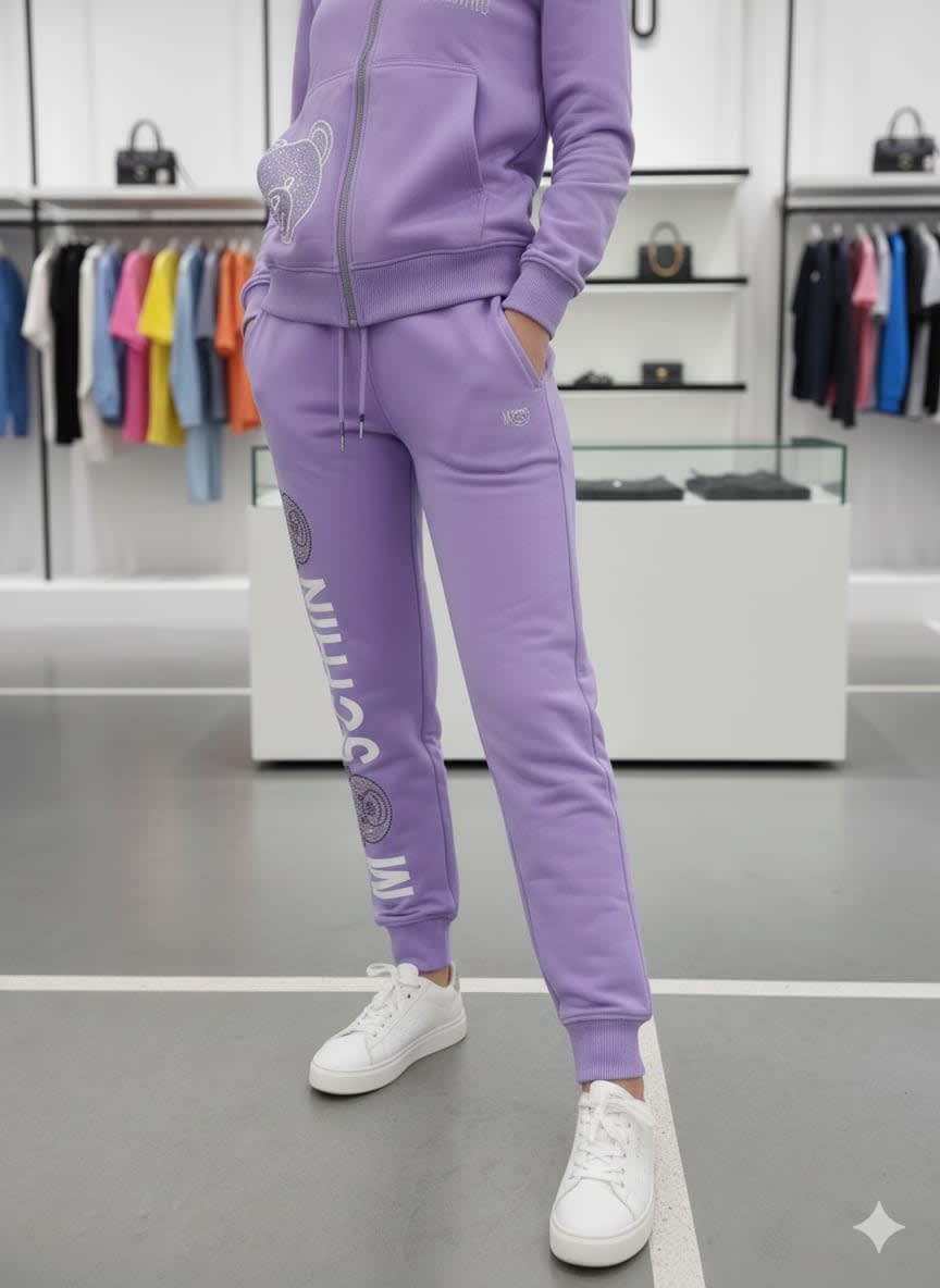 Moschino Purple Premium Quality Winter Tracksuit-4