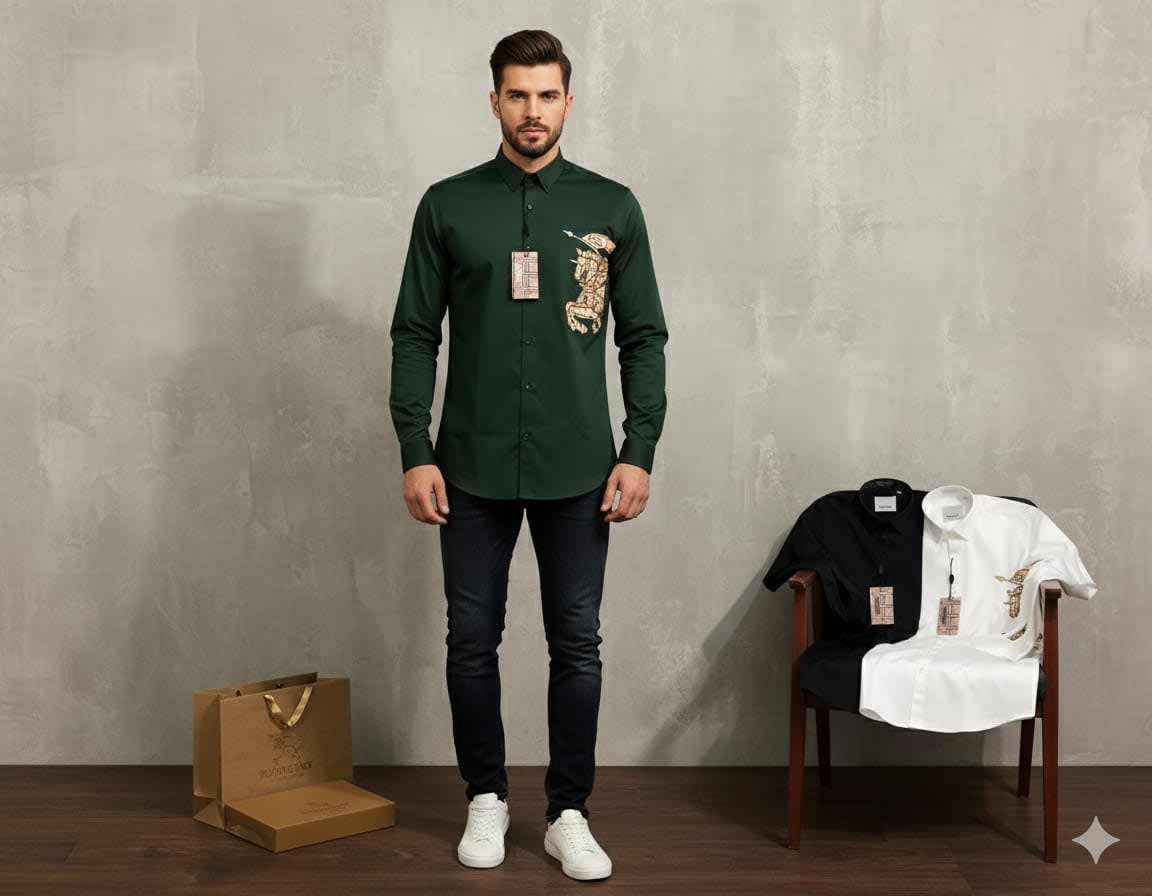 Burberry Green Premium Quality Shirt-0