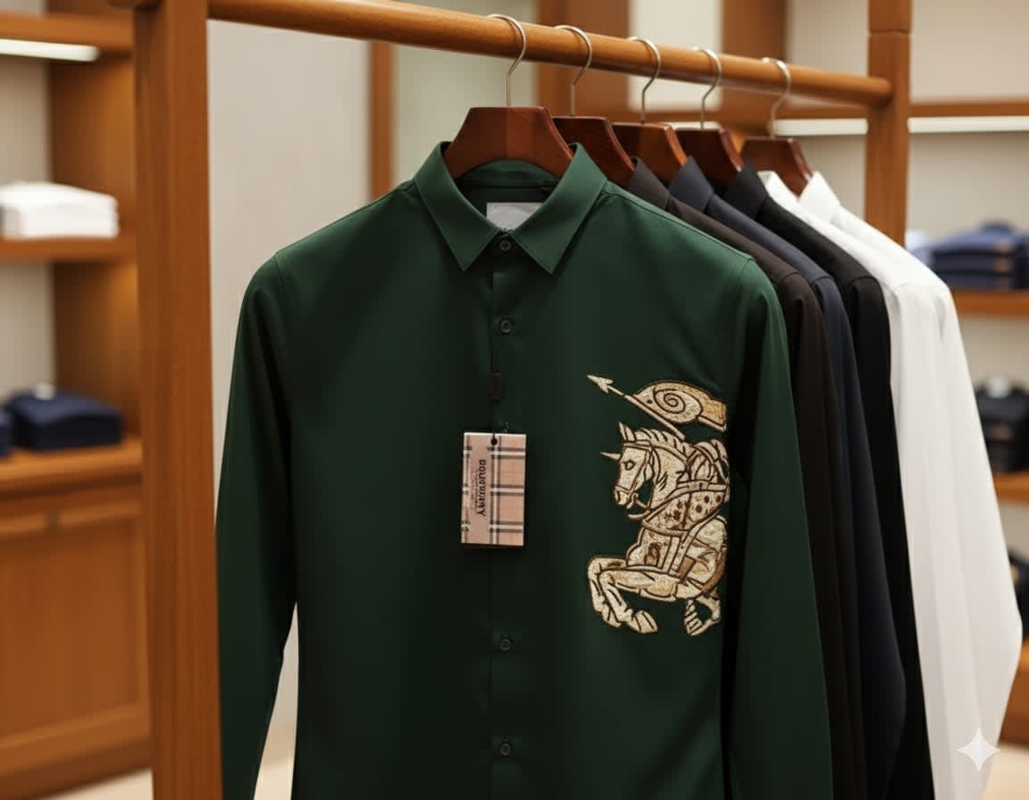 Burberry Green Premium Quality Shirt-1