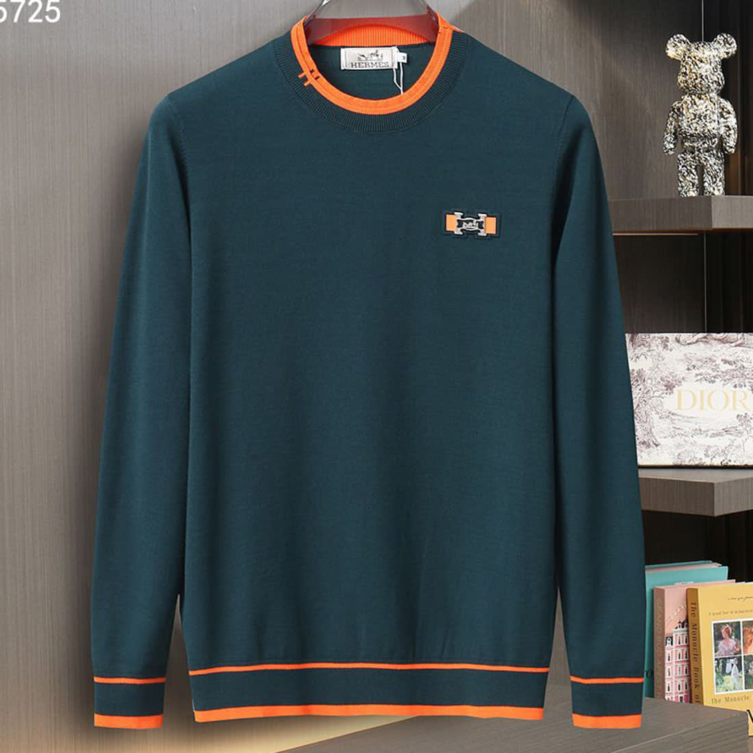 Hermes Dark Green High-End Authentic Quality Pullover-0