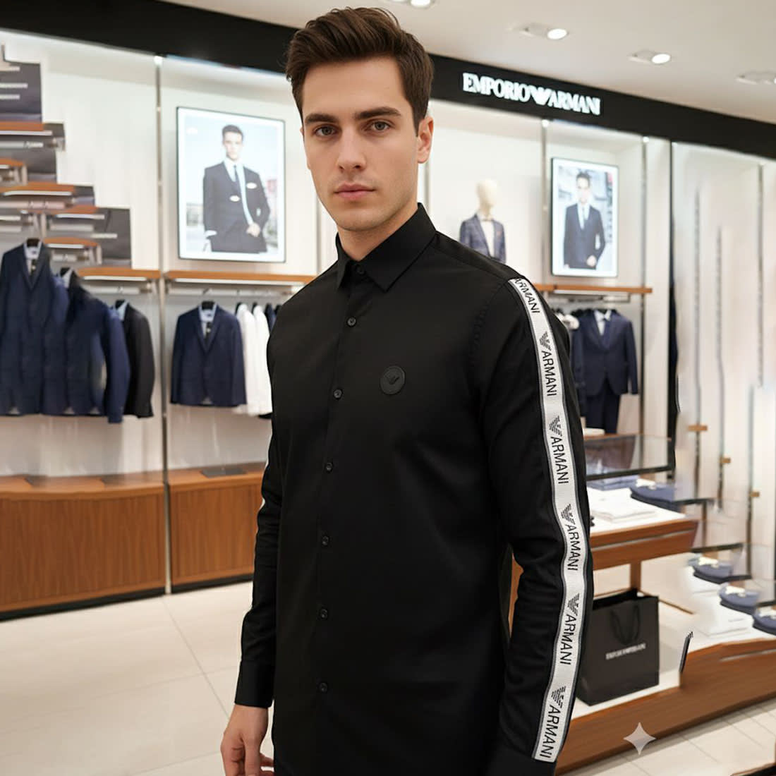 Emporio Armani Black Premium Quality Shirt-0