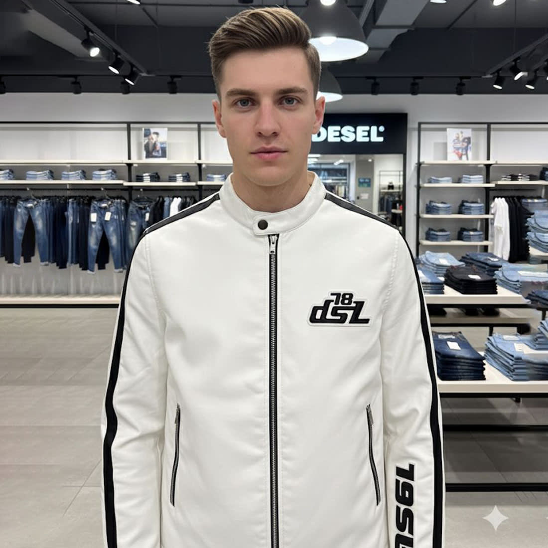 Diesel White High Premium Authentic Quality Jacket-1