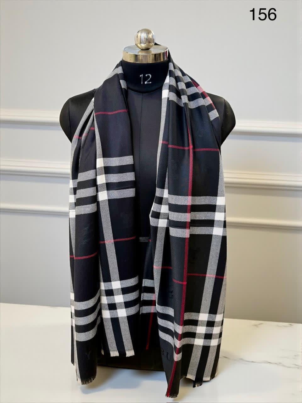 Burberry Check Cashmere black Stole-0
