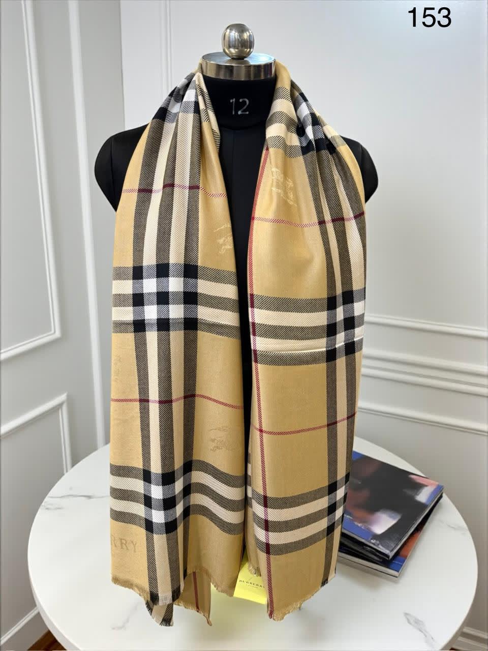 Burberry Check Cashmere Brown Stole-0