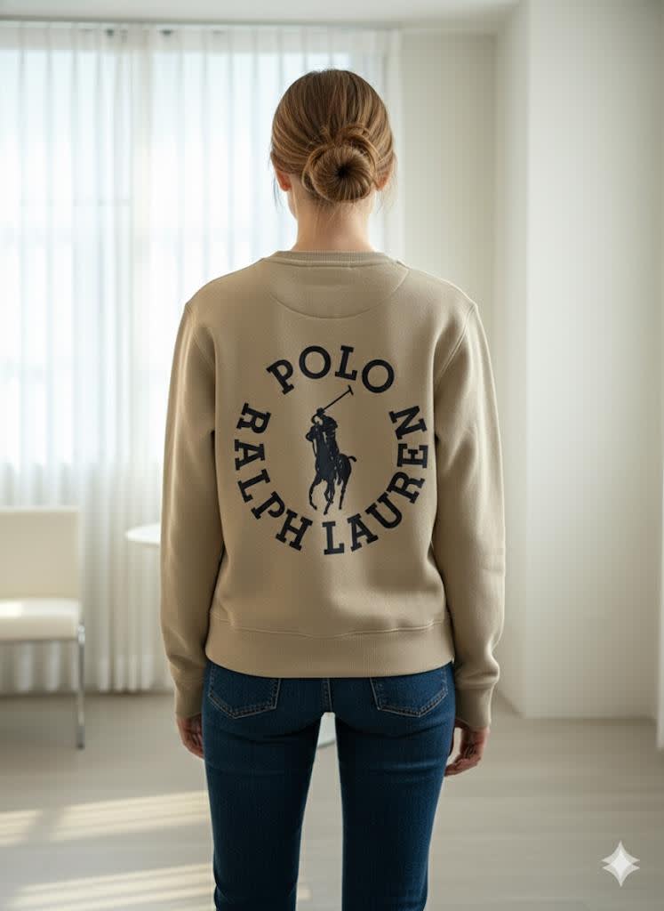 Ralph Lauren Cream Premium Quality Cotton Sweatshirt-3