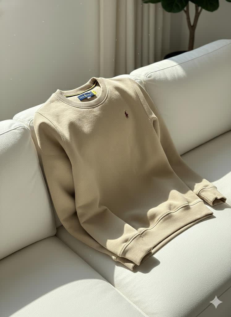 Ralph Lauren Cream Premium Quality Cotton Sweatshirt-4