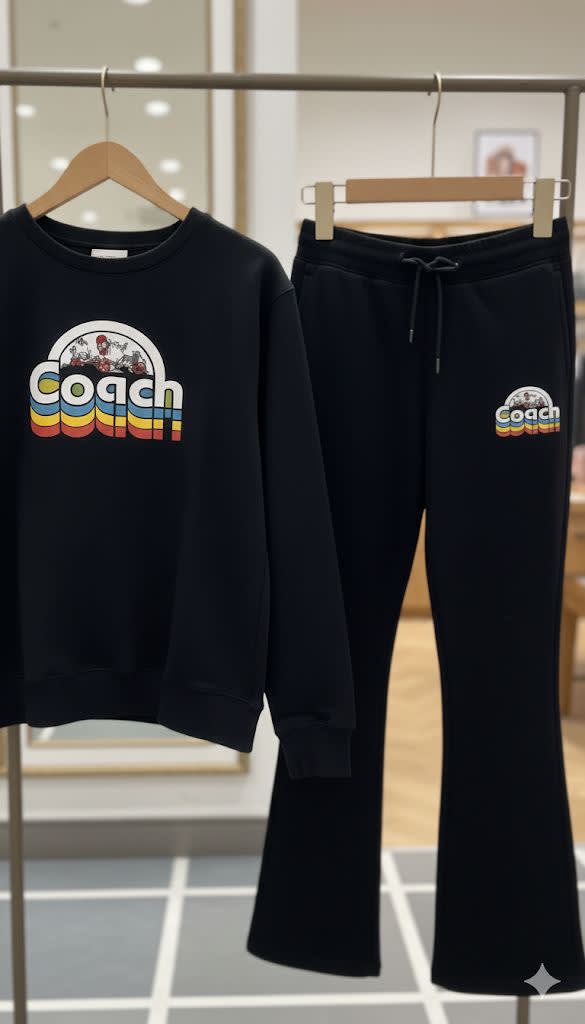 Coach Black Premium Quality Co-ord Set-2
