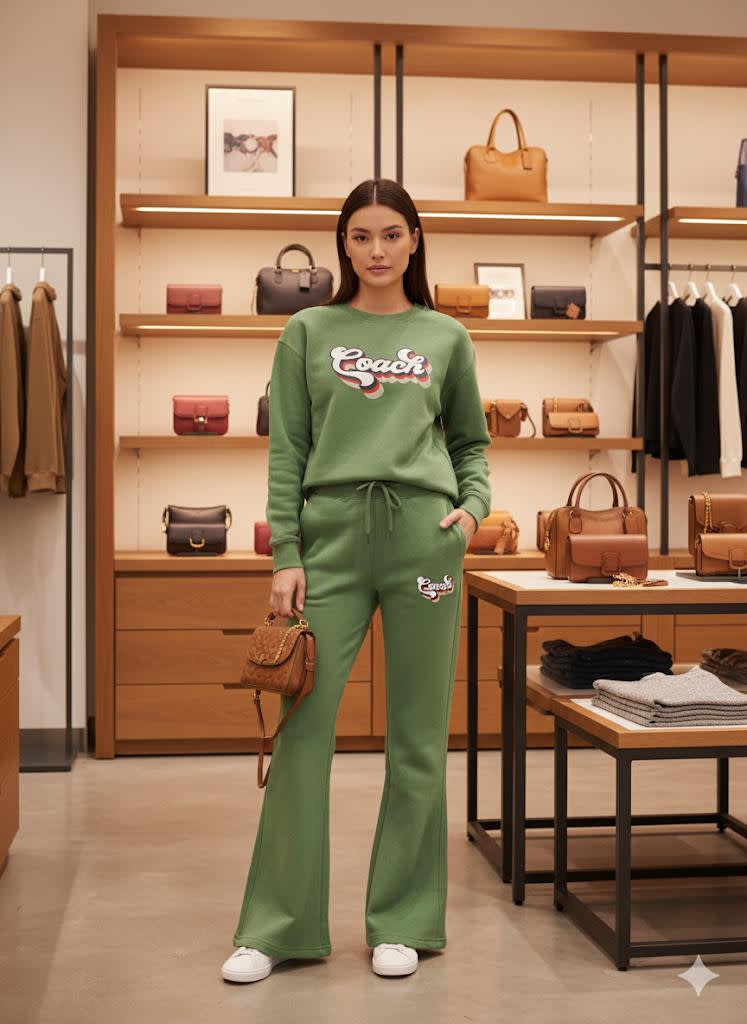 Coach Green Premium Quality Co-ord Set-0