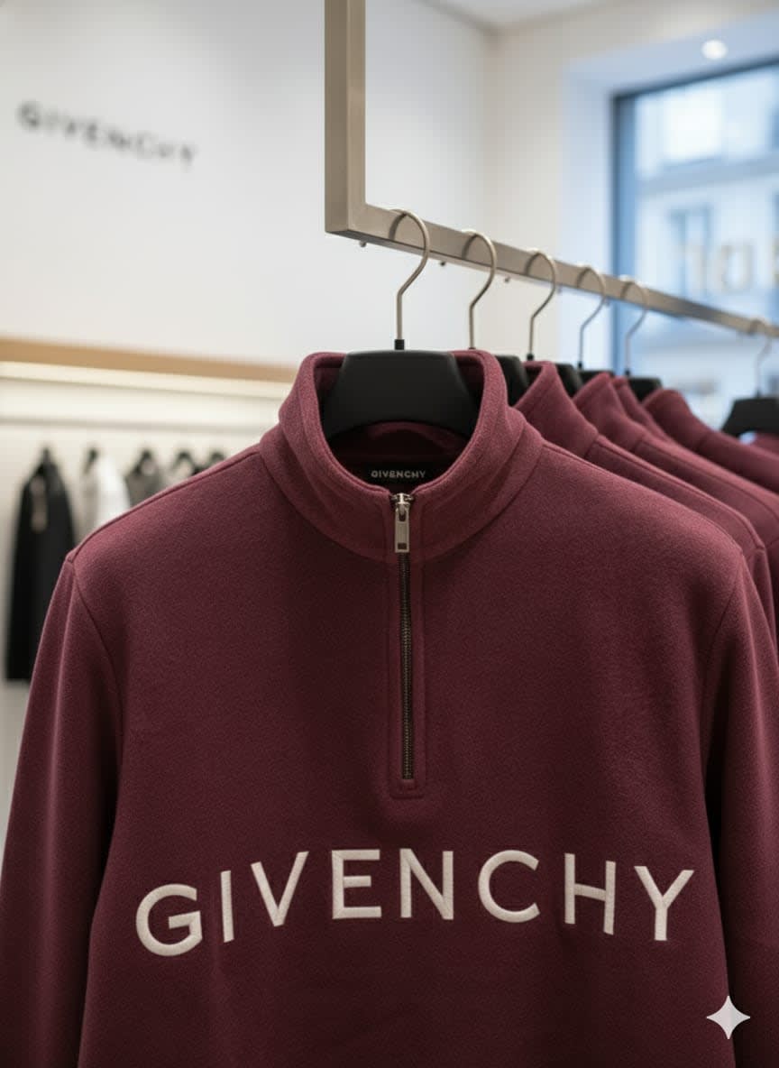 Givenchy Wine Premium Quality Sherpa Sweatshirt-4
