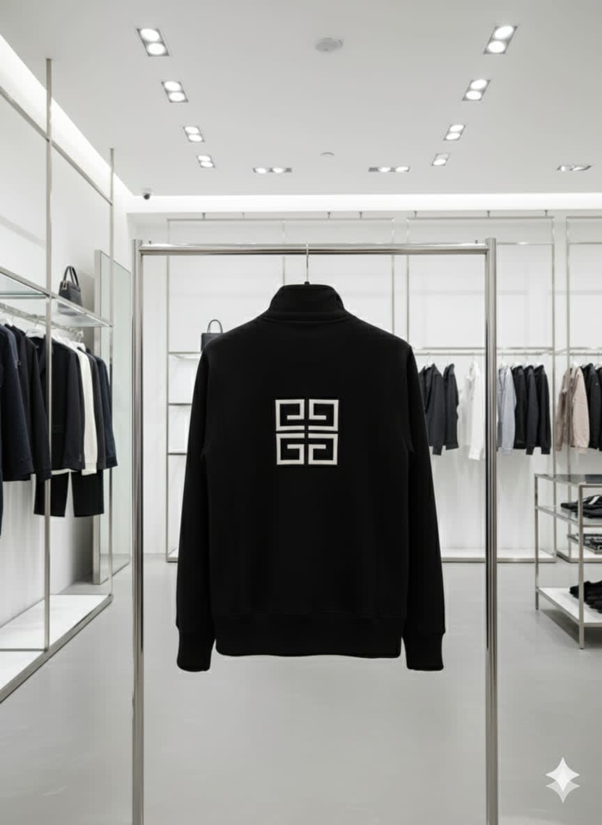 Givenchy Black Premium Quality Sherpa Sweatshirt-2