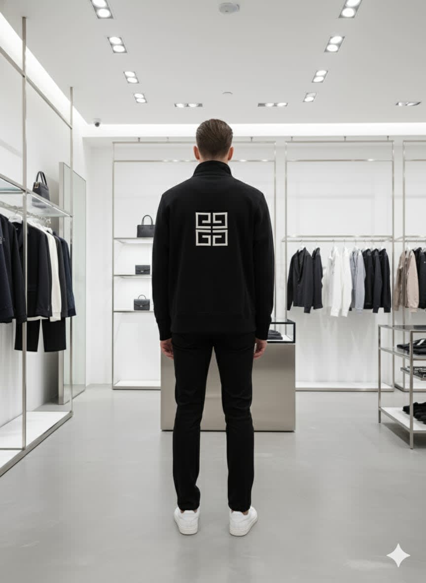 Givenchy Black Premium Quality Sherpa Sweatshirt-3