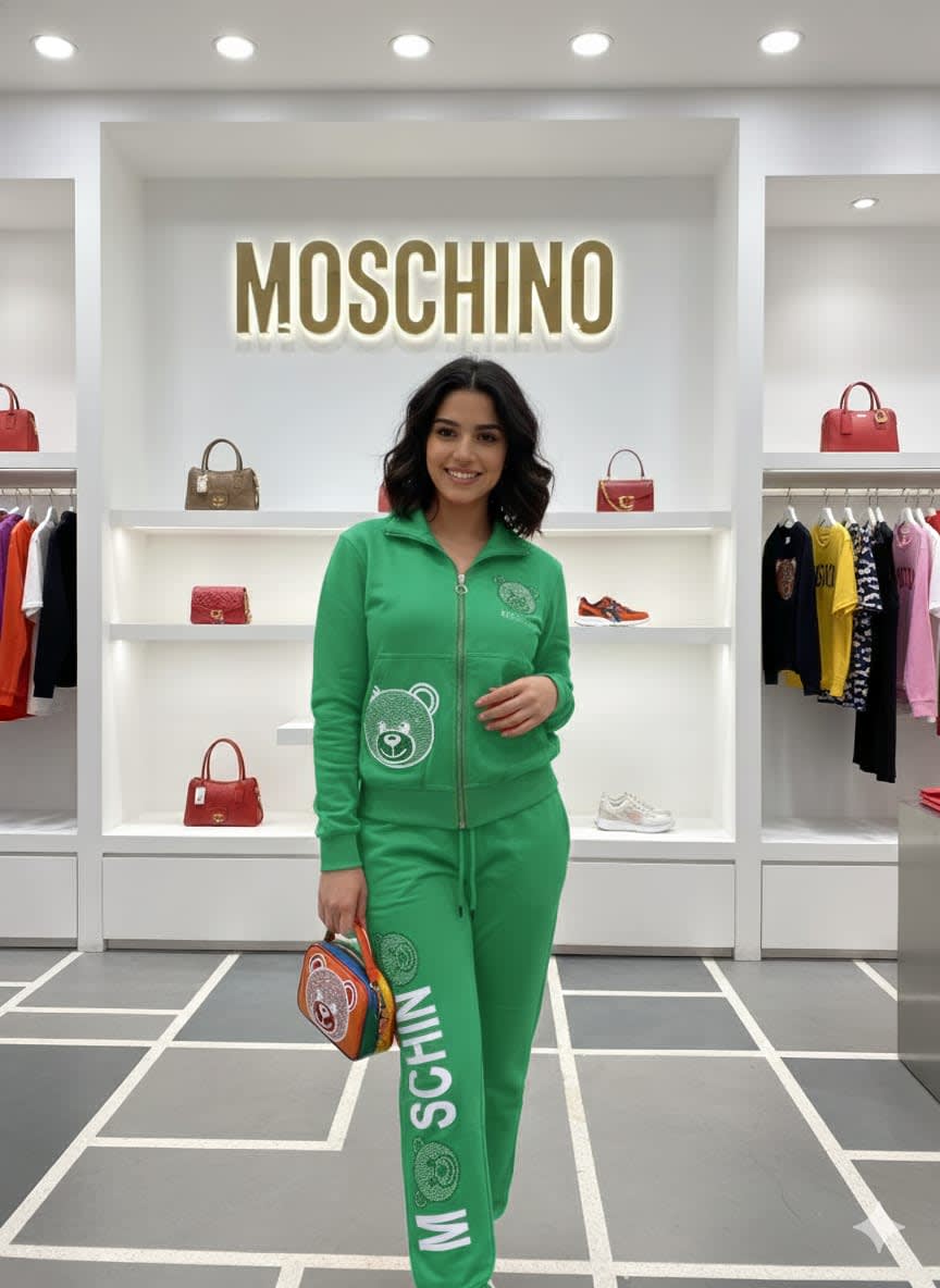 Moschino Green Premium Quality Winter Tracksuit-1