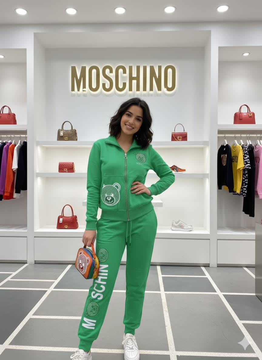 Moschino Green Premium Quality Winter Tracksuit-0