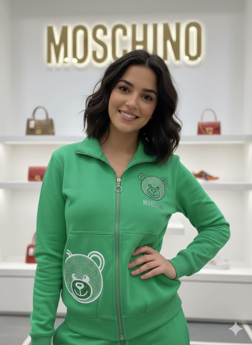 Moschino Green Premium Quality Winter Tracksuit-2