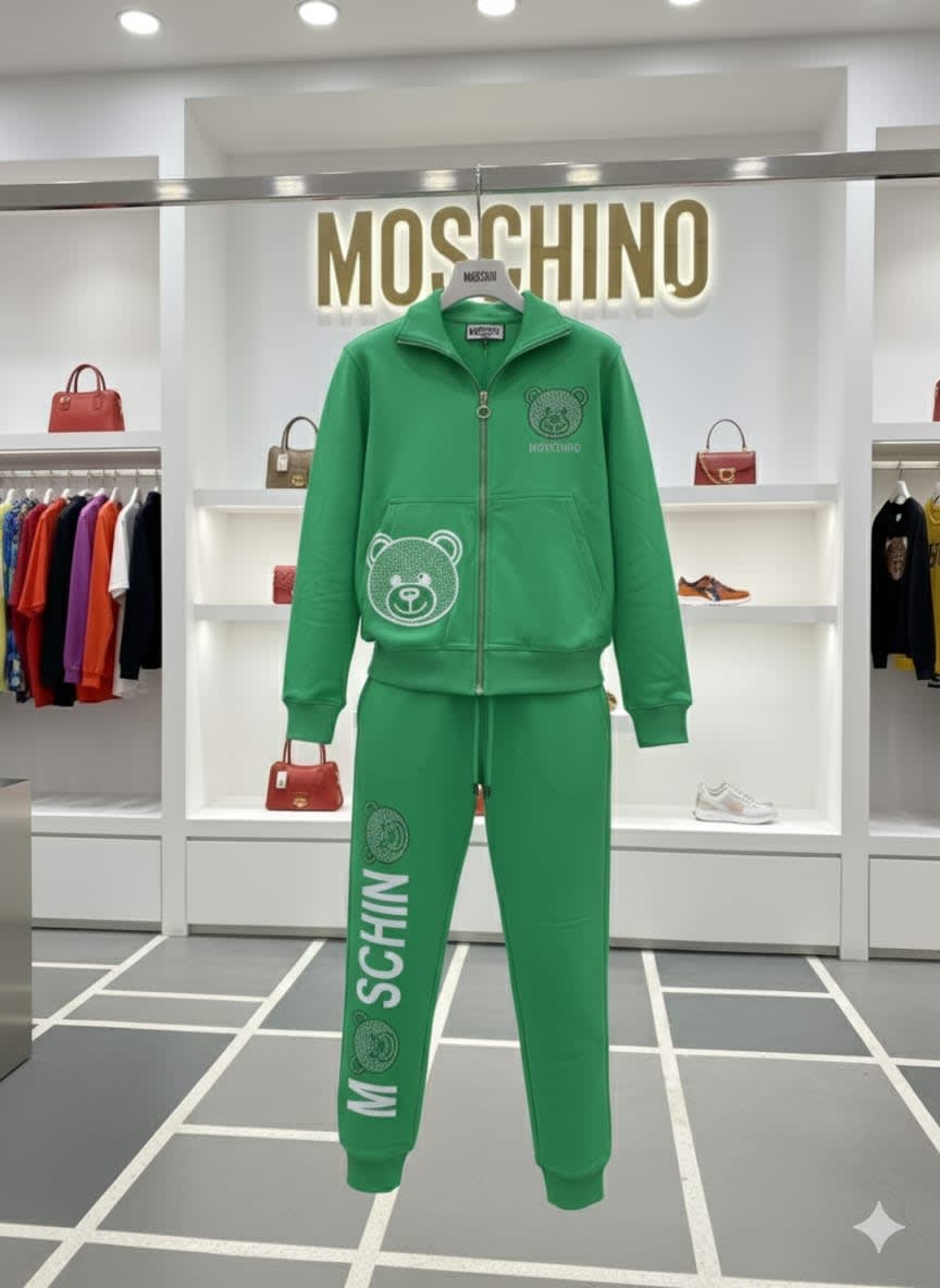 Moschino Green Premium Quality Winter Tracksuit-3