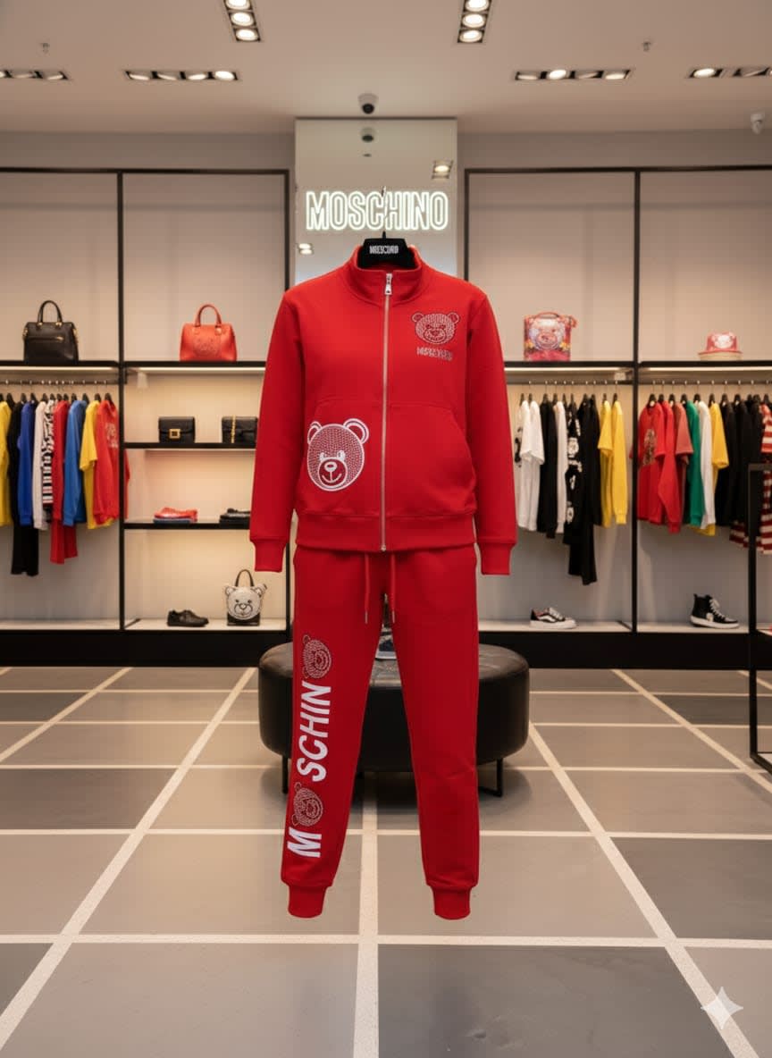 Moschino Red Premium Quality Winter Tracksuit-1