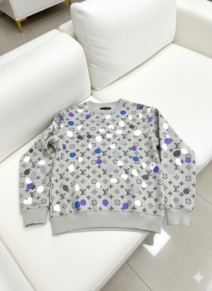 Louis Vuitton Grey Premium Quality Sweatshirt-1