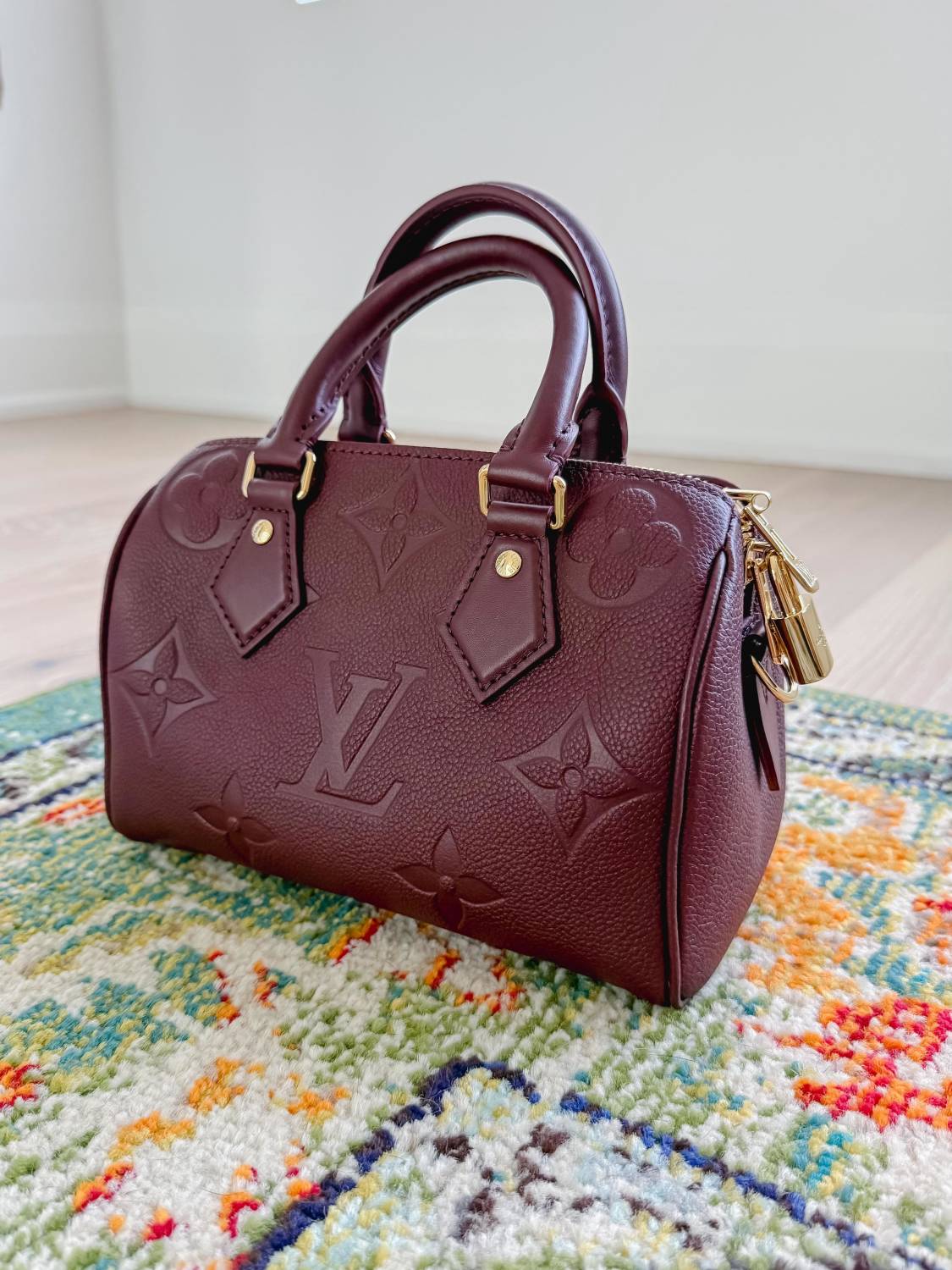 Louis Vuitton Cruise Speedy Wine Bandouliere Handle Bag-0