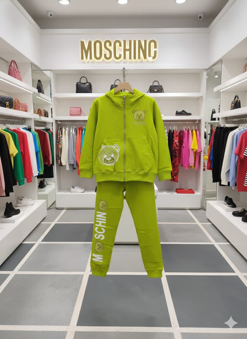 Moschino Light Green Premium Quality Winter Tracksuit-1