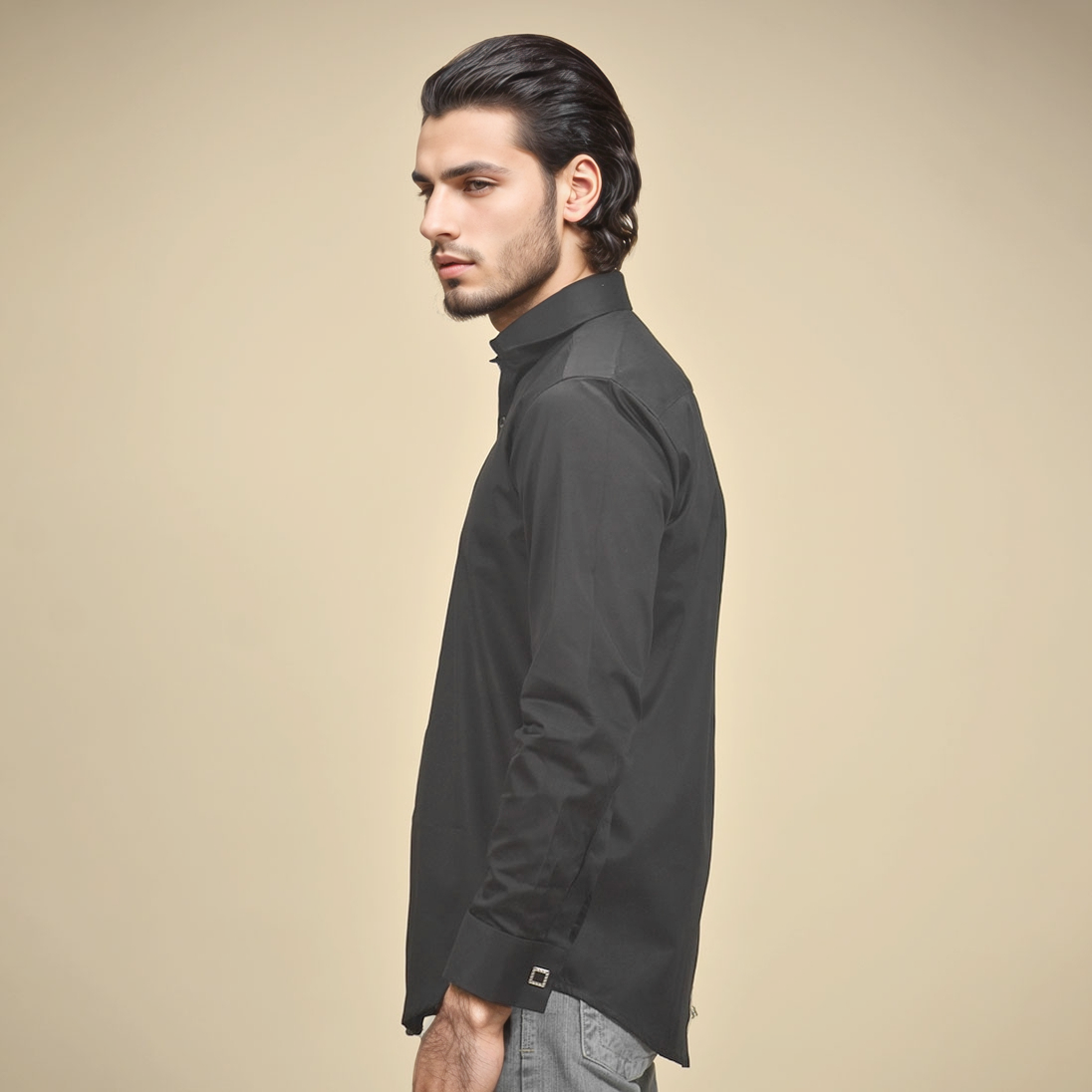 Armani Exchange Black Premium Plain Shirt-2