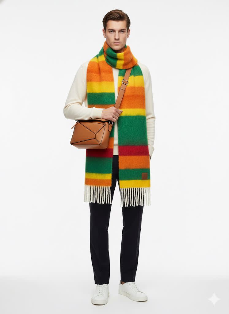 Loewe Anagram Multi Woollen Stole-0