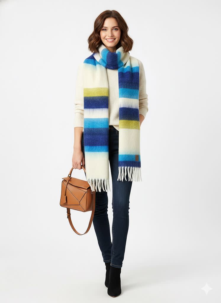 Loewe Anagram Multi Woollen Stole-0