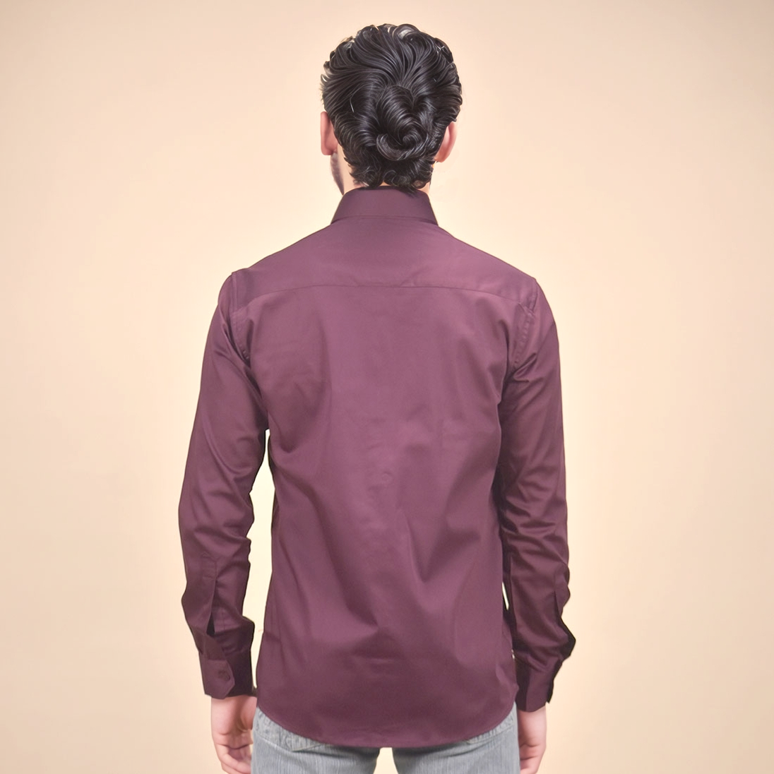 Burberry Embroidered Wine Cotton Premium Shirt-3