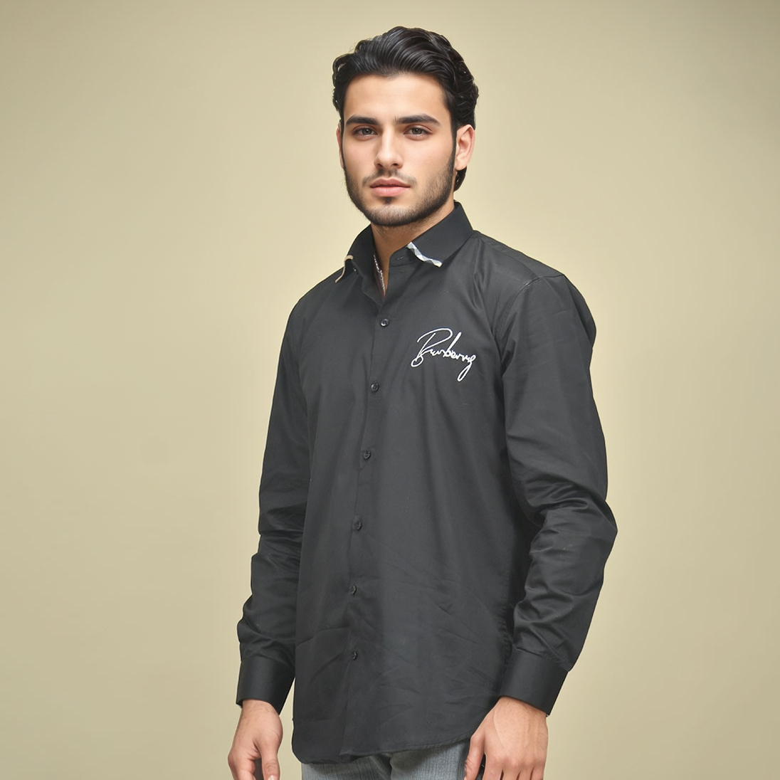 Burberry Black & White Premium Quality Shirt-0