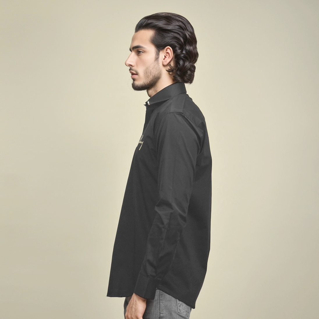 Burberry Embroidered Black Cotton Premium Shirt-2