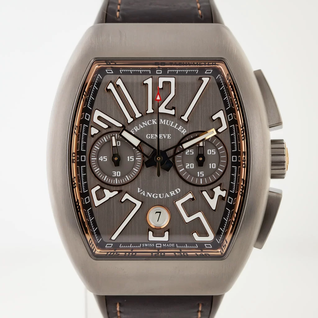 Franck Muller Vanguard Chronograph, Ref V 45 CC DT, Men’s, Titanium, Leather Strap-4