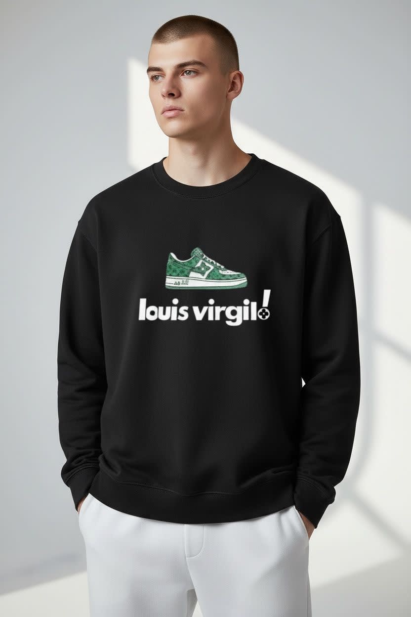 Louis Vuitton Black Premium Quality Virgil Sweatshirt-0