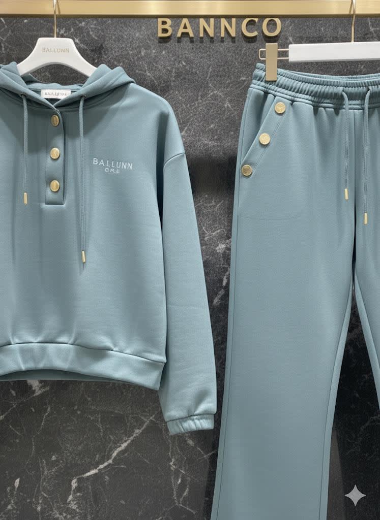 Balmain Green Premium Hood Tracksuit-3