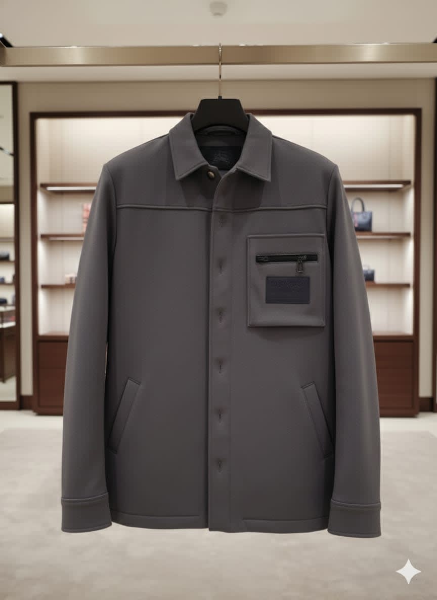 Burberry Dark Grey Premium Quality Warm Shirt-6