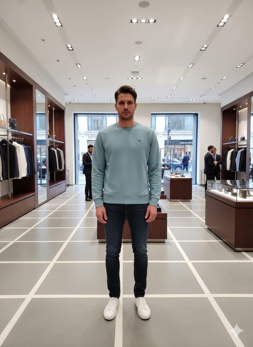 Armani Exchange Blue Premium Quality Sweatshirt-1