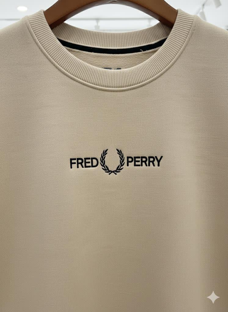 Fred Perry Beige Premium Quality Sweatshirt-2