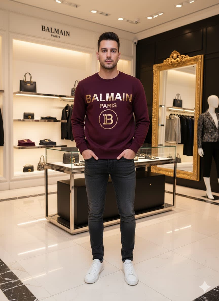 Balmain Wine Premium Quality Sweatshirt-3