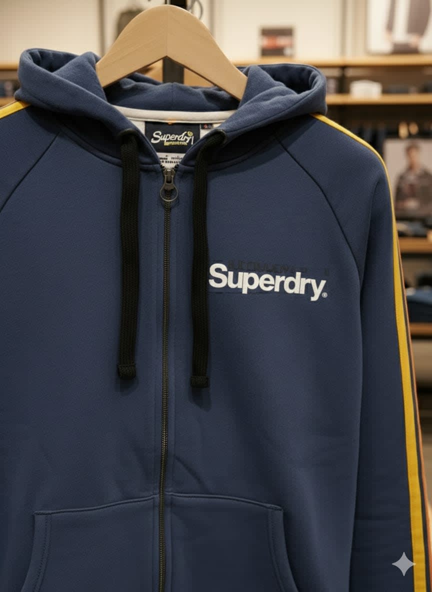 Superdry Blue Premium Quality Hoodie-4