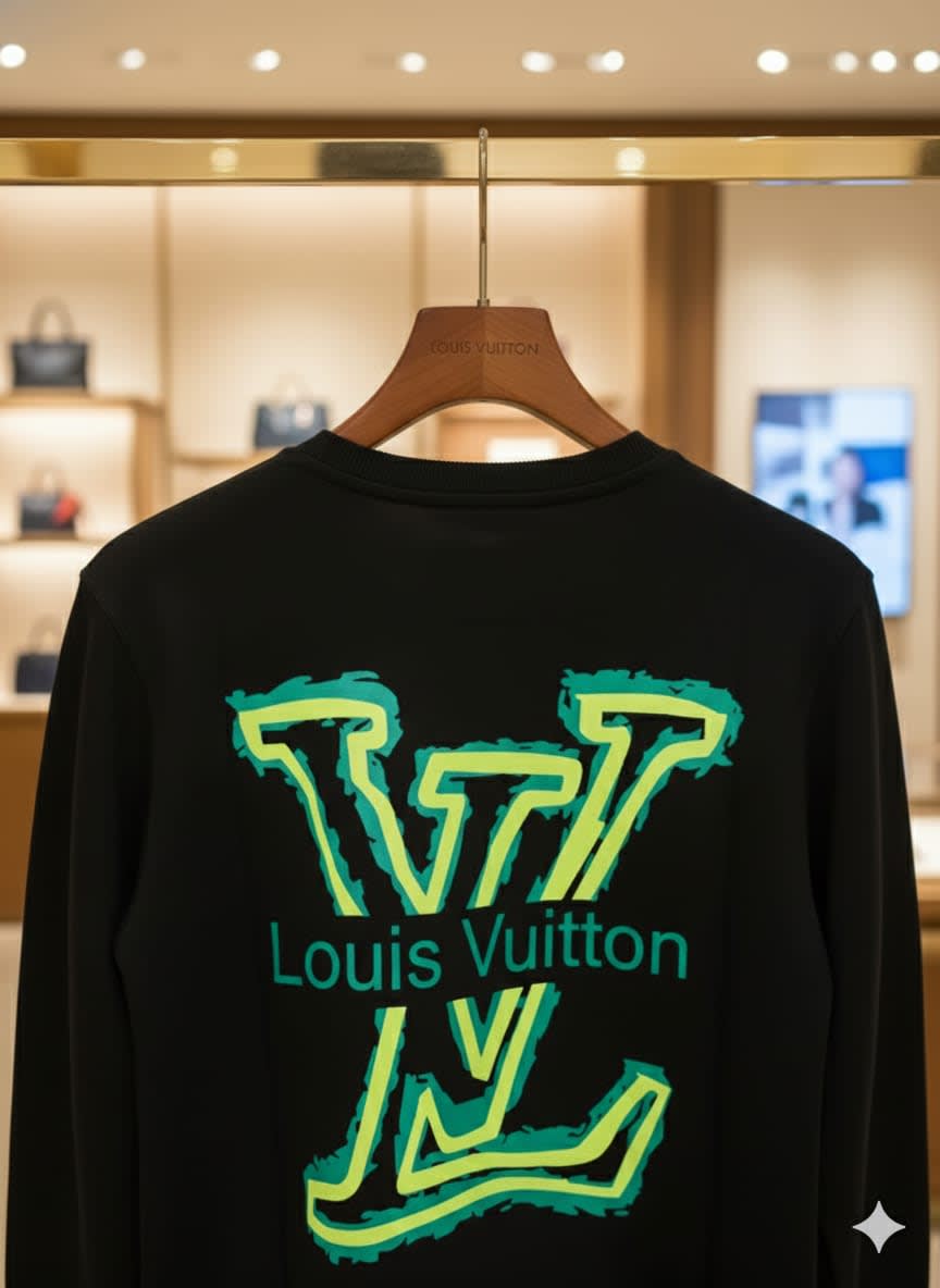 Louis Vuitton Black Premium Quality Sweatshirt-3