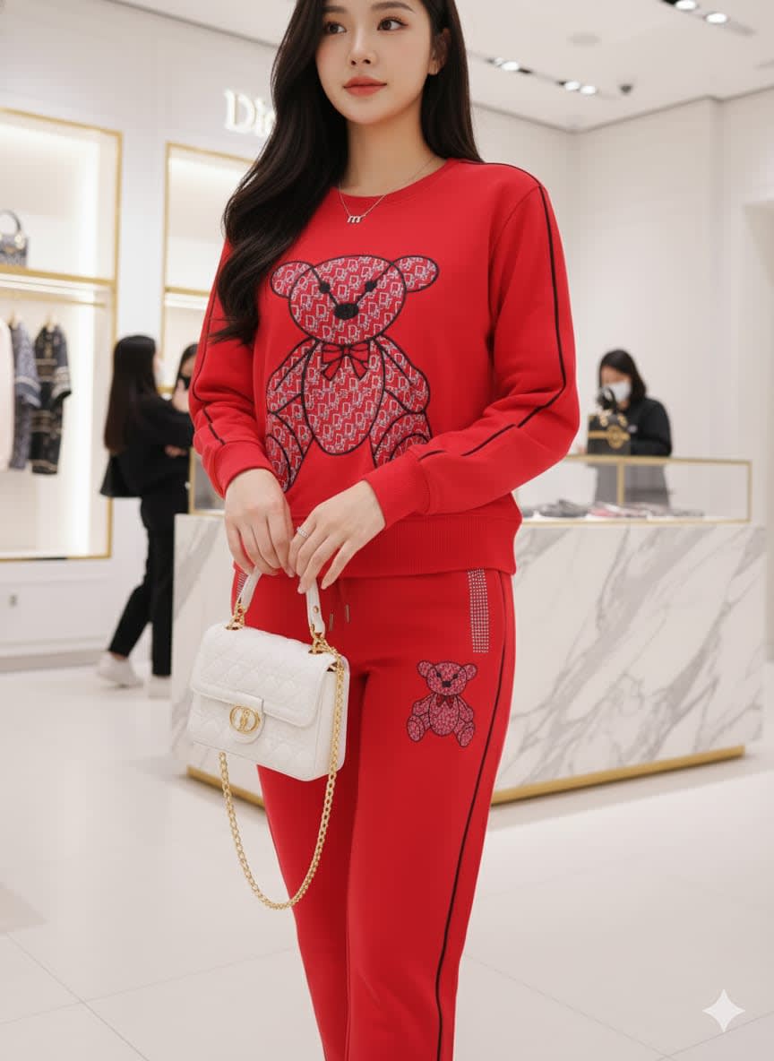 Dior Red Premium Quality Winter Tracksuit-0