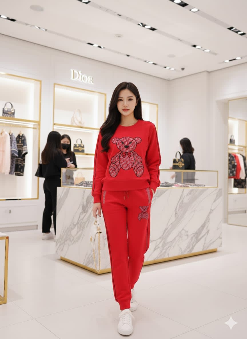Dior Red Premium Quality Winter Tracksuit-1