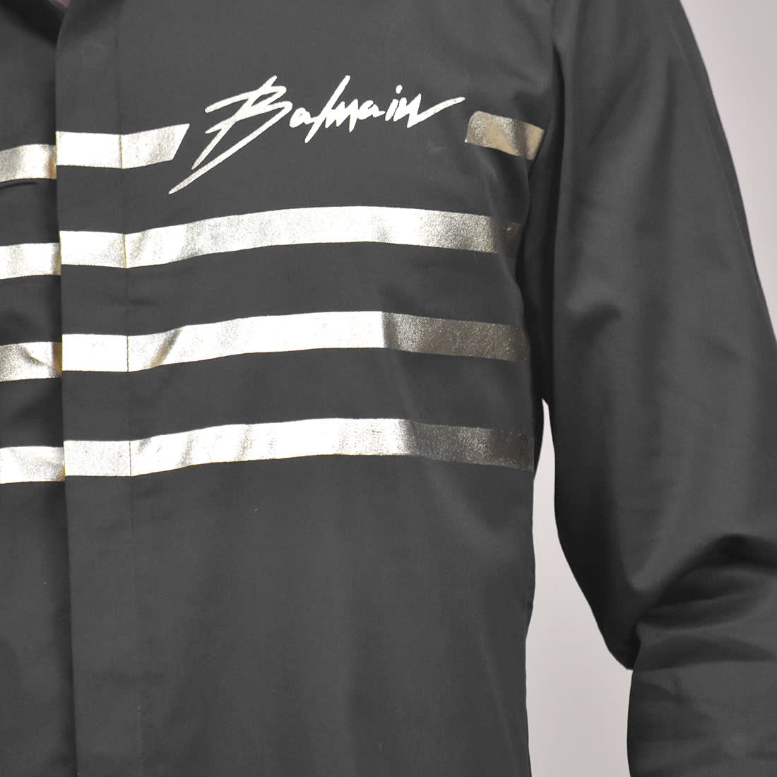 Balmain Black Premium Quality Cotton Shirt-4