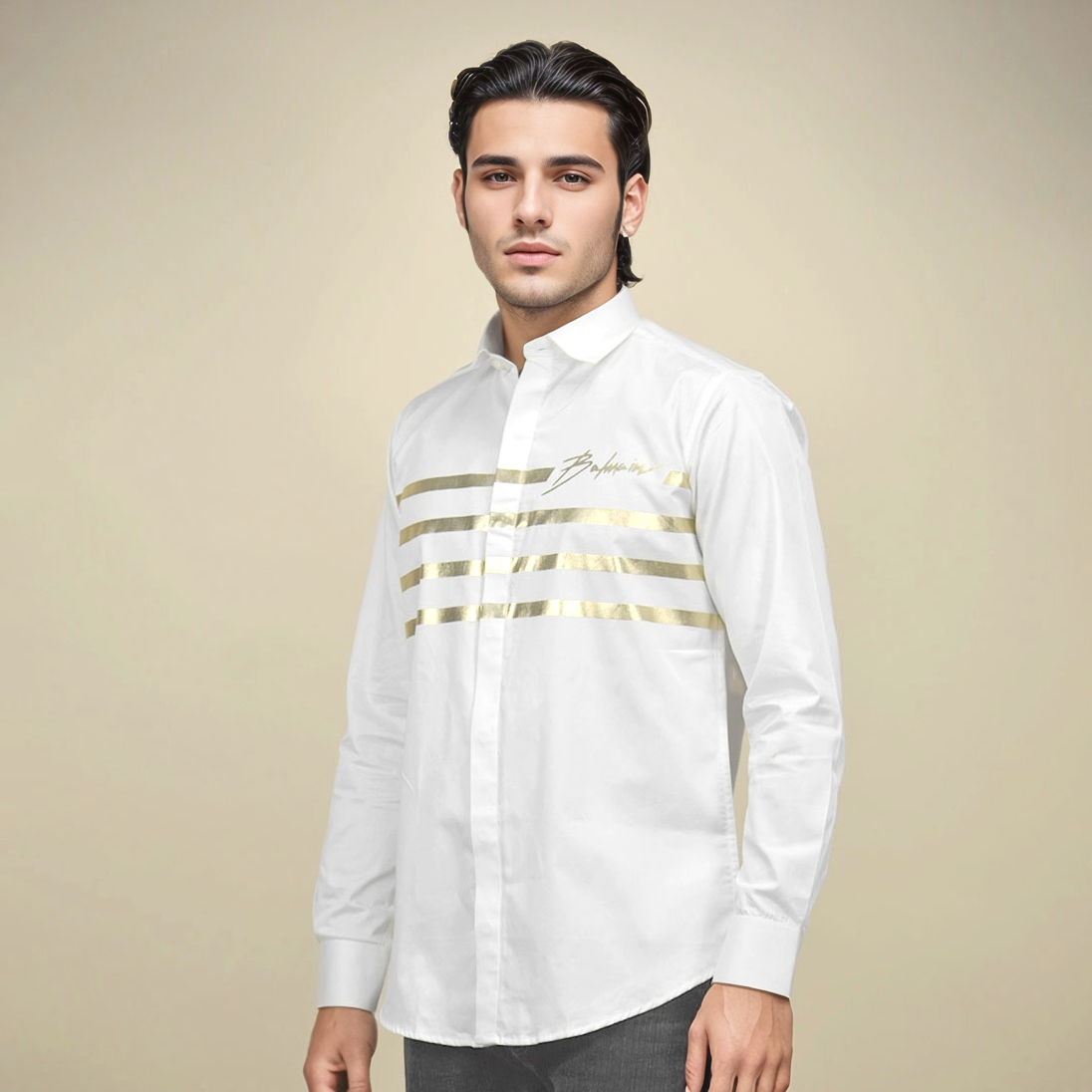 Balmain White Premium Quality Shirt-0