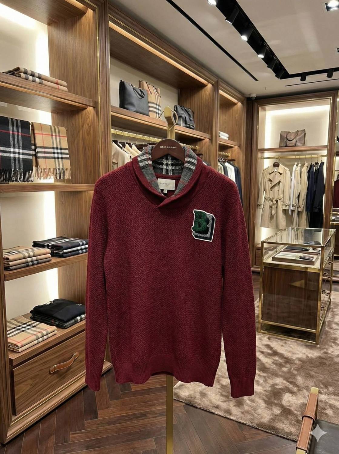 Burberry Wine Premium Quality Sweatshirt-1