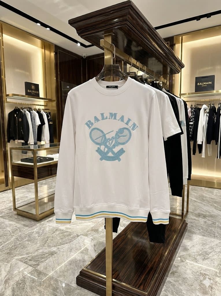 Balmain White Premium Quality Sweatshirt-3