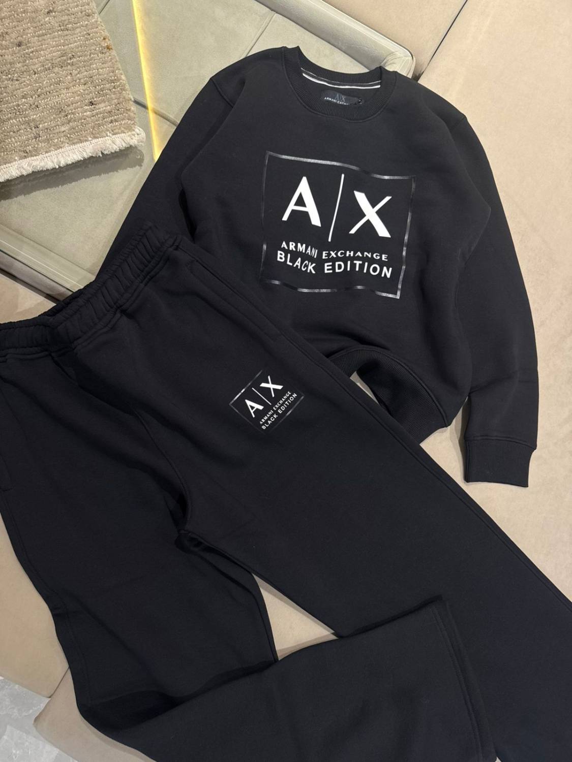 Armani Exchange Black Premium Quality Co-ord Set-3