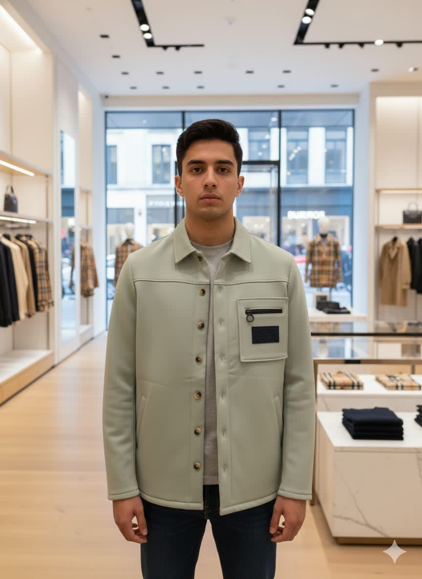 Burberry Grey Premium Quality Warm Shirt-0