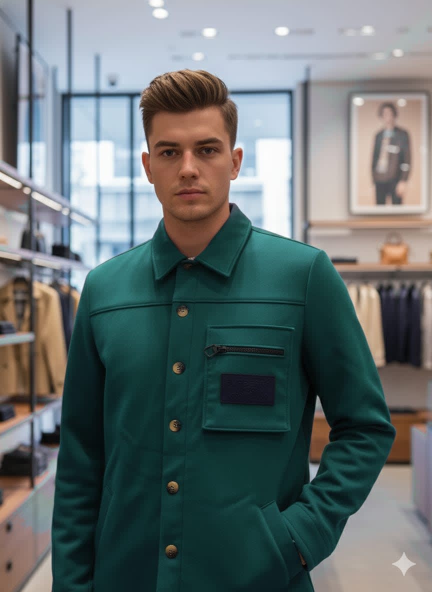 Burberry Green Premium Quality Warm Shirt-0