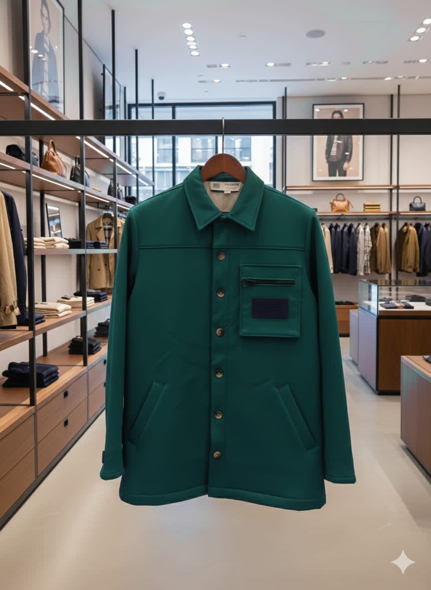 Burberry Green Premium Quality Warm Shirt-2