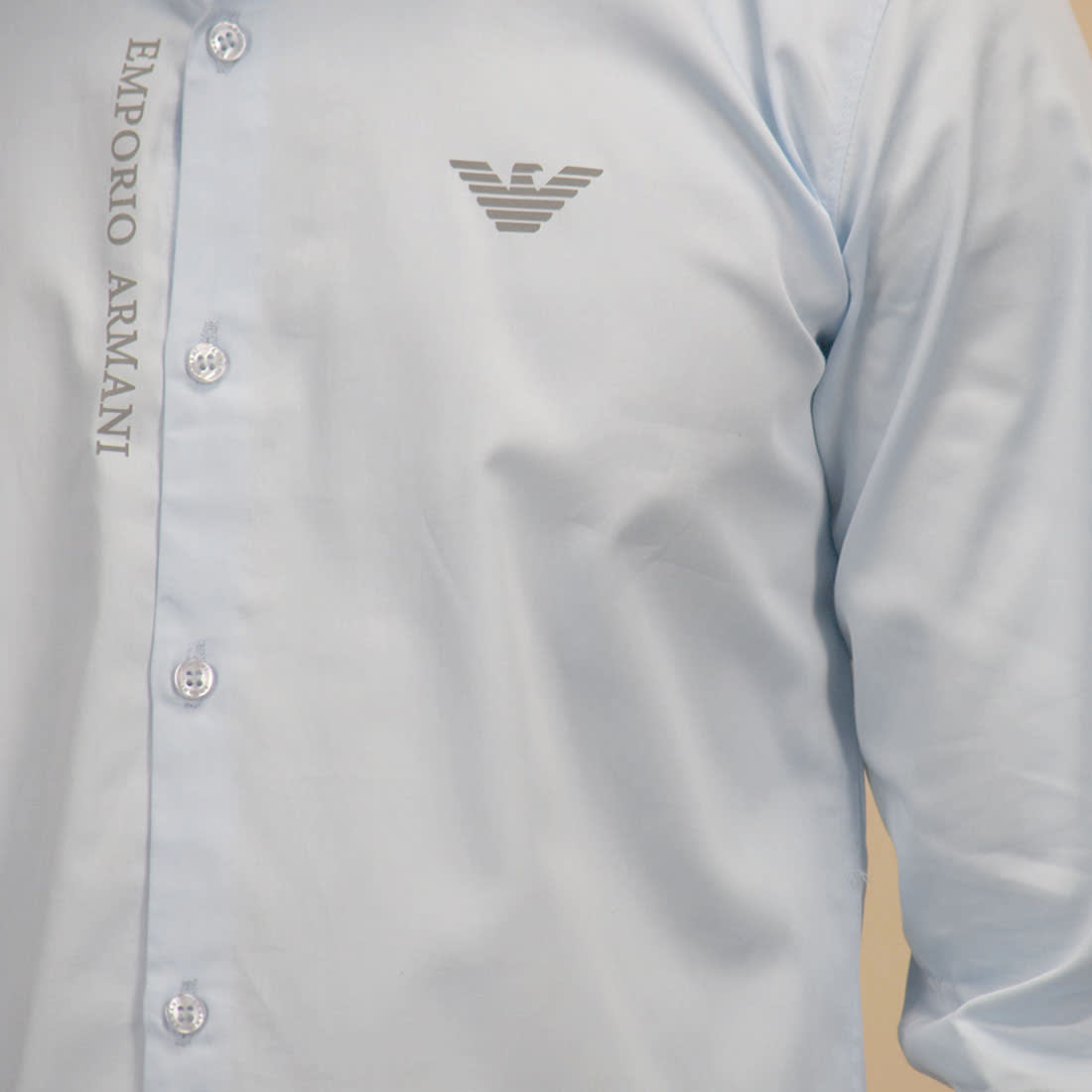 Emporio Armani Sky Blue Premium Quality Shirt-4
