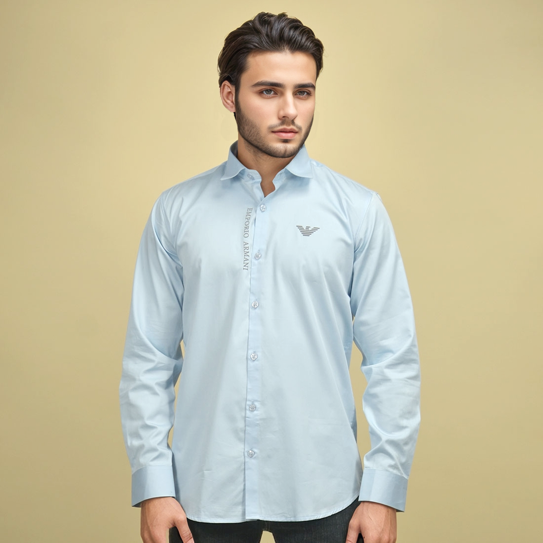 Emporio Armani Sky Blue Premium Quality Shirt-1